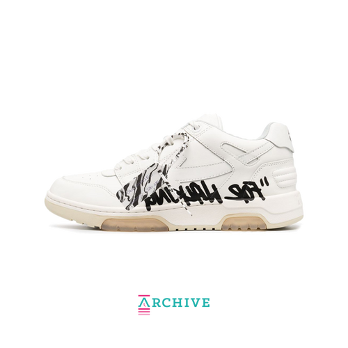 OFF-WHITE Out Of Office OOO Low Tops For Walking White Black - size 41 (ARCHIVE)