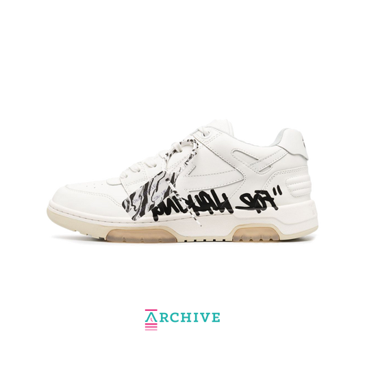 OFF-WHITE Out Of Office OOO Low Tops For Walking White Black - size 41 (ARCHIVE)